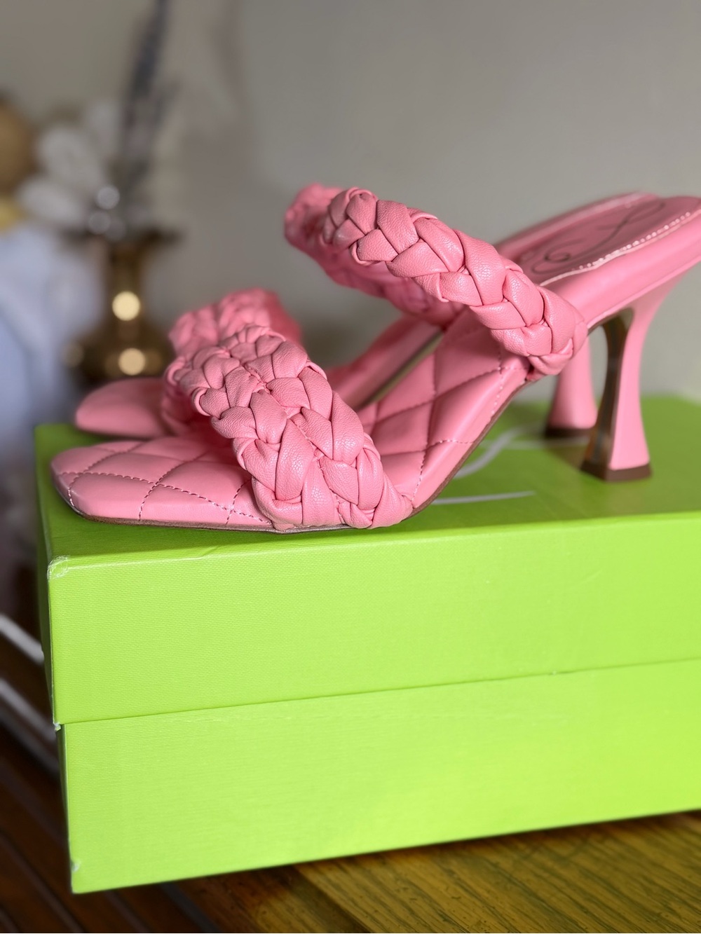 Sam Edelman Meghan Braided Mule Heels summer chic preppy coastal brunch NWT NIB - Picture 4 of 16